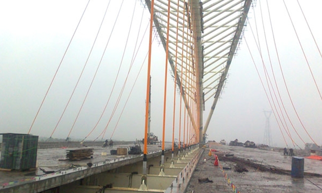 漳州九龙江大桥吊杆安装